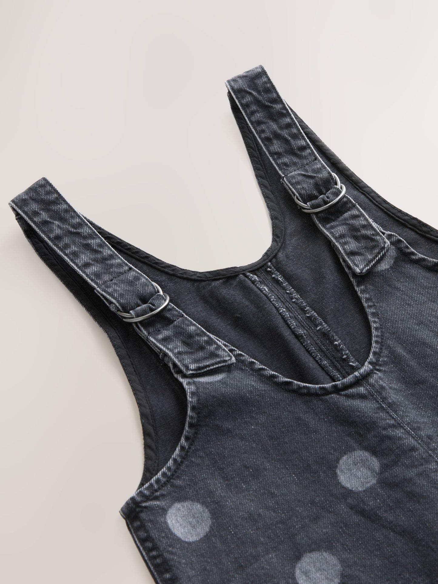 Grey Polka Dot Slouchy Dungarees (3-16yrs)