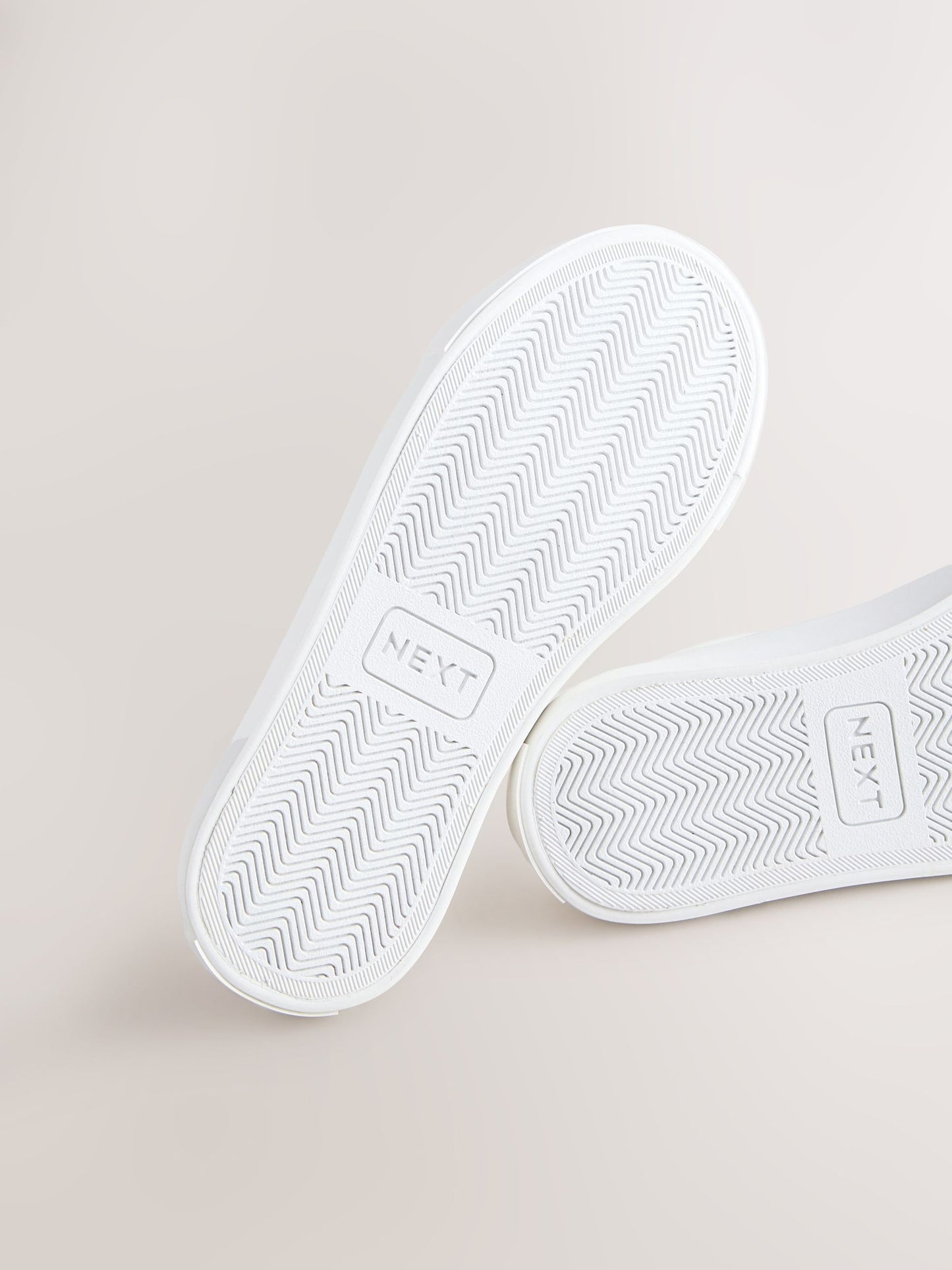White Standard Fit (F) Lace-Up Smart Trainers image 5