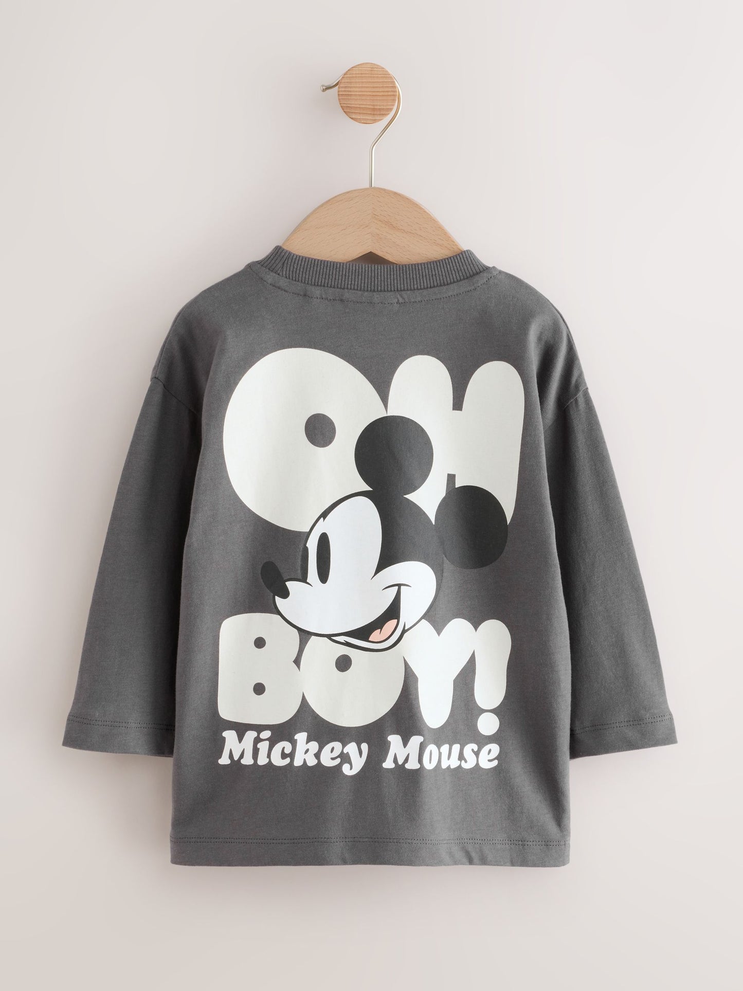 Dsiney Kidz - Charcoal Grey Mickey Mouse Long Sleeve T-Shirt (3mths-8yrs) image 2