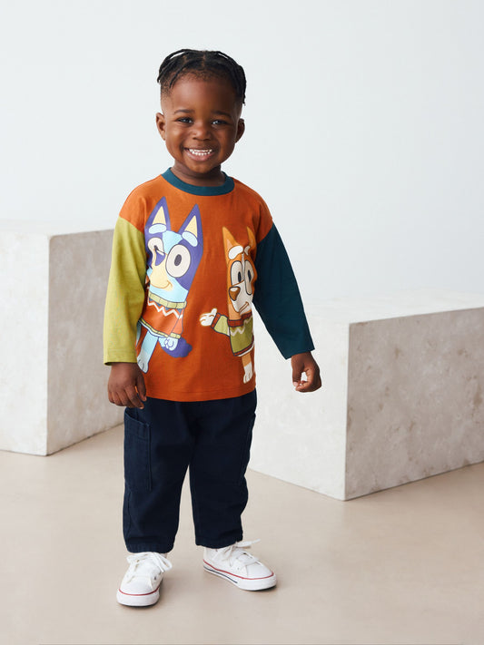 Rust Brown Bluey Long Sleeve T-Shirt (12mths-8yrs) image 3