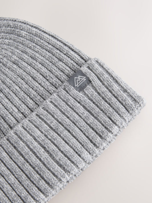 Grey Knitted Beanie Hat (1-16yrs) image 2
