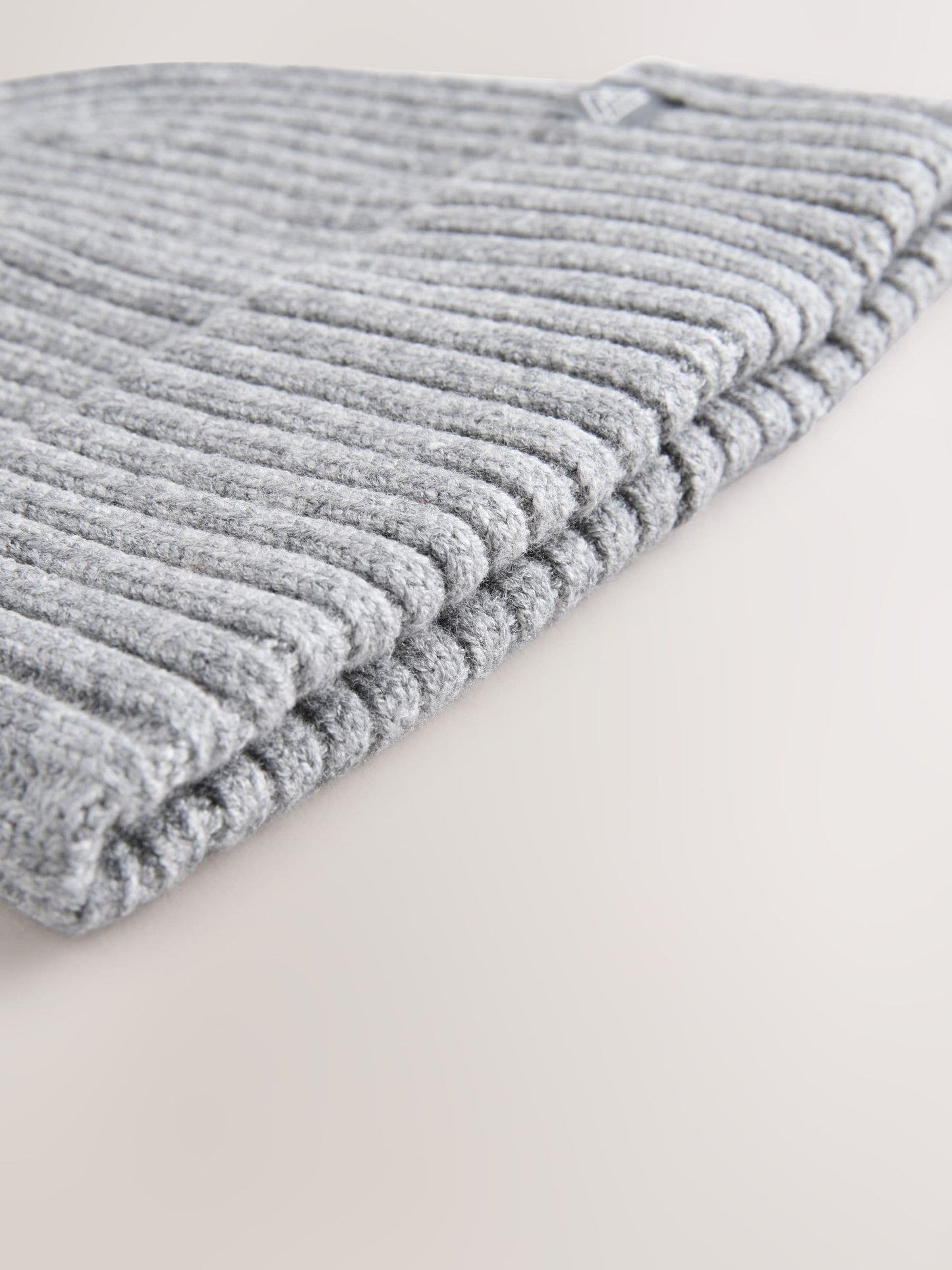 Grey Knitted Beanie Hat (1-16yrs) image 3