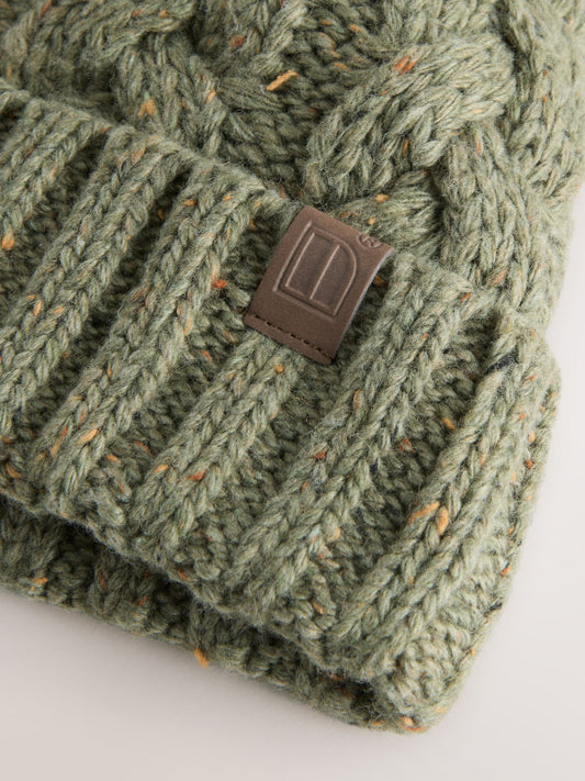 Dsiney Kidz - Khaki Green Cable Knit Pom Hat (1-16yrs) image 2