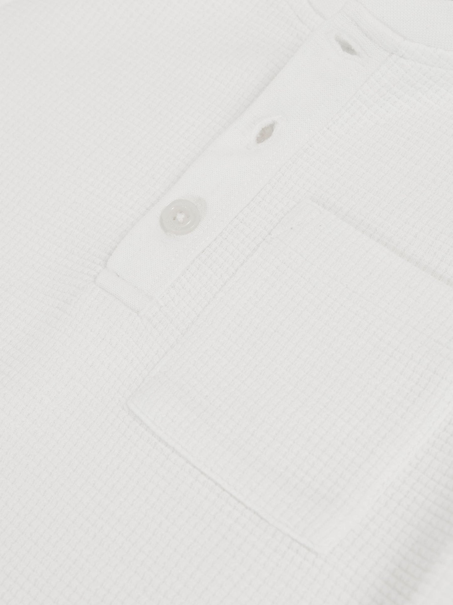 Dsiney Kidz - Reiss White David 3-9 yrs Cotton-Blend Waffle Henley T-Shirt image 4