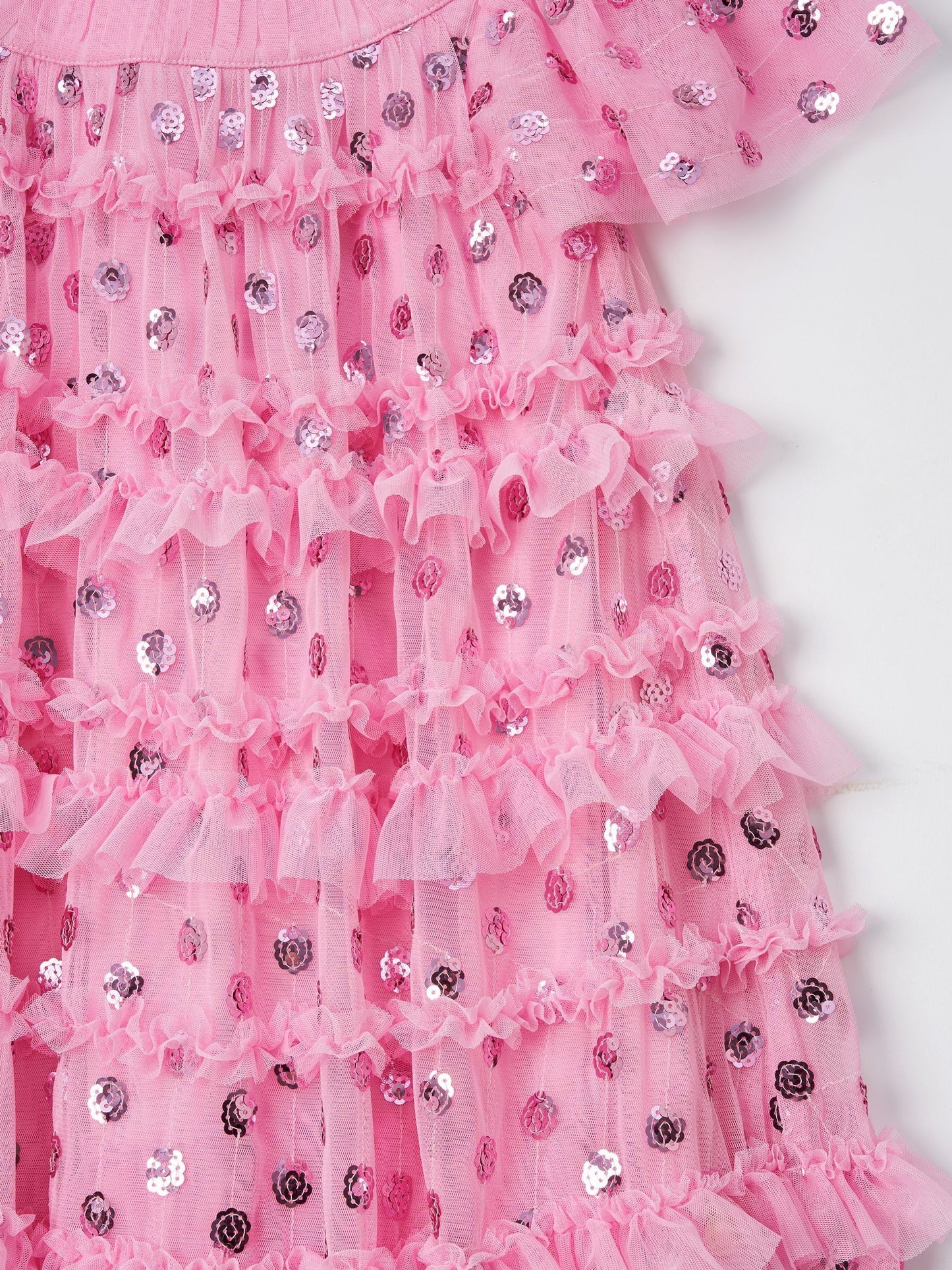 Angel & Rocket Pink Bea Mesh Frill Dress image 9