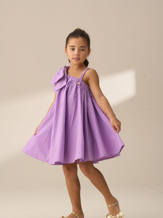 Dsiney Kidz - Angel & Rocket Purple Marnie Denim Corsage Swing Dress image 2