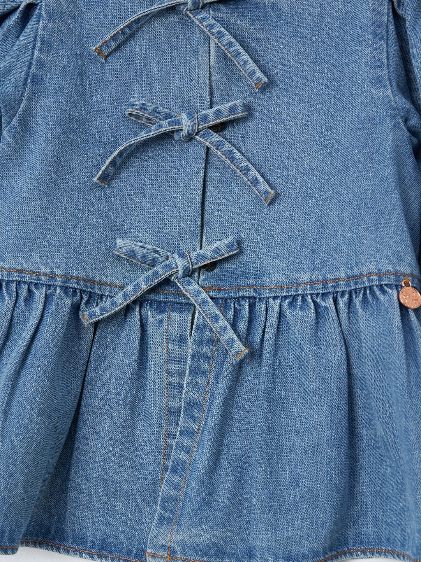 Dsiney Kidz - Angel & Rocket Blue Ria Broderie Tie Front Peplum Blouse image 8