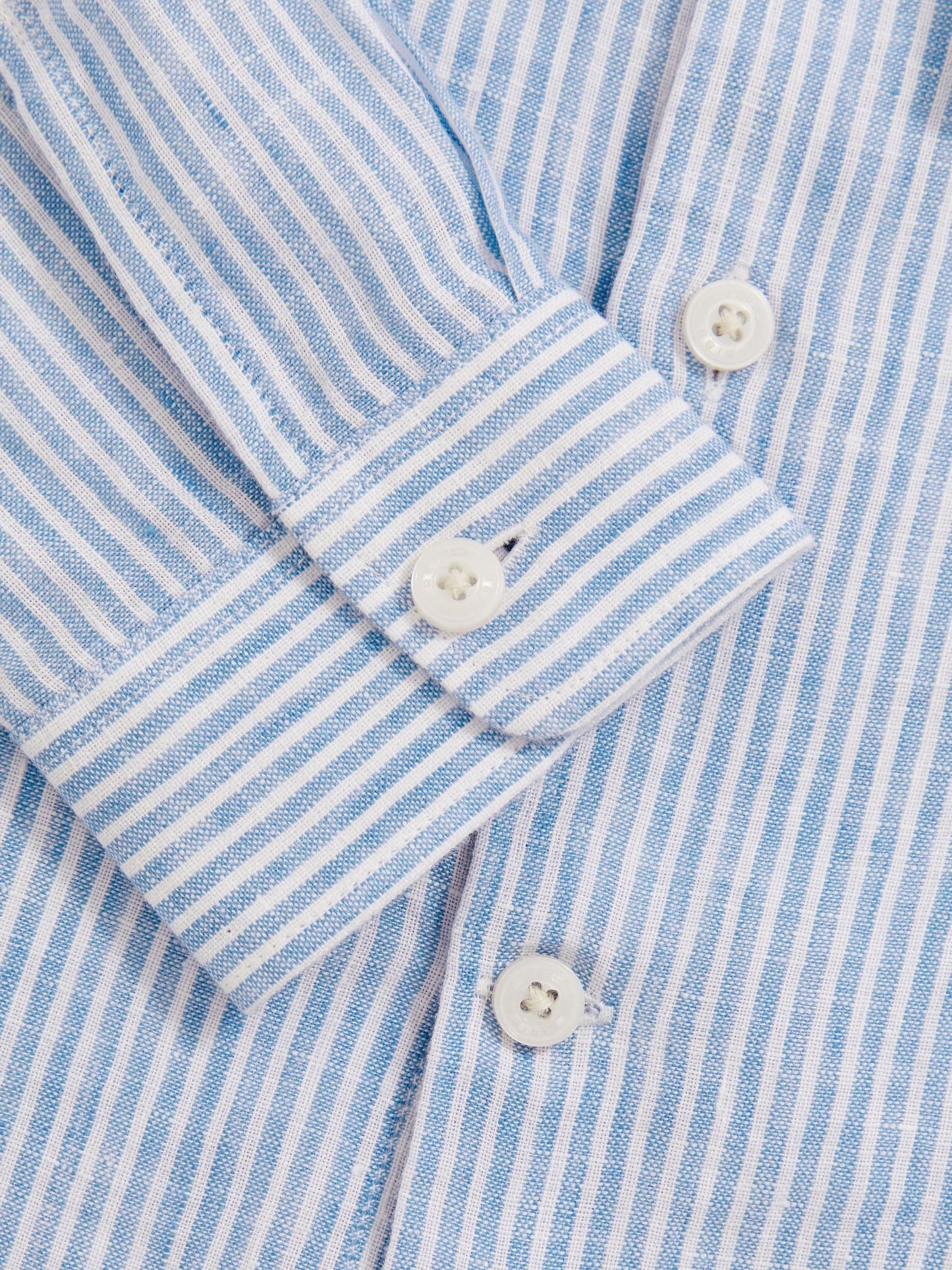 Dsiney Kidz - Reiss Blue/White Stripe Ruban 9-13 yrs Linen Cutaway Collar Shirt image 4