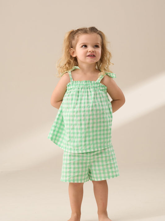 Dsiney Kidz - Angel & Rocket Green Connie Gingham Top and Shorts image 2
