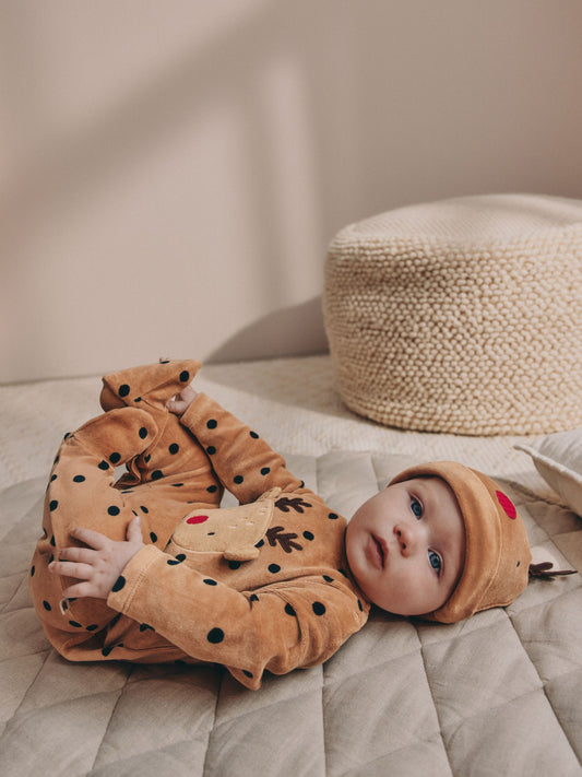 Brown Reindeer Baby Christmas Dress Up Sleepsuit (0mths-2yrs)