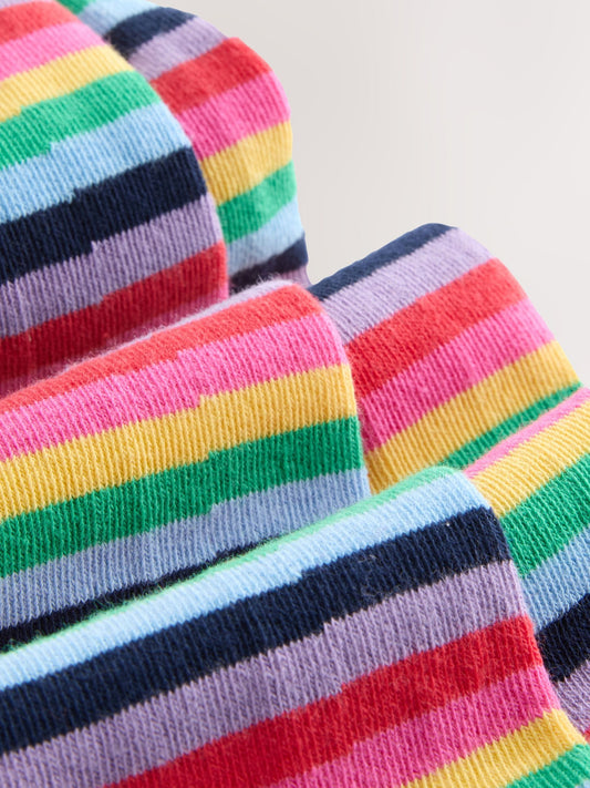 Navy Blue Cotton Rich Stripe Tights image 3