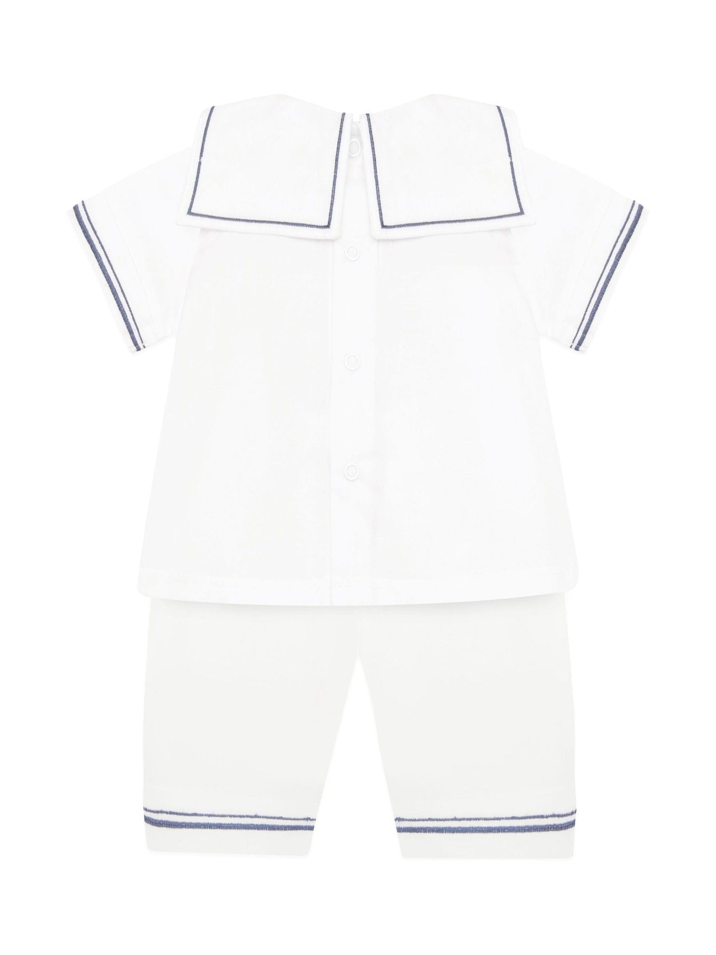 Emile Et Rose White Style Sailor Collar & Trim 2Pc Shorts & Hat Set image 6