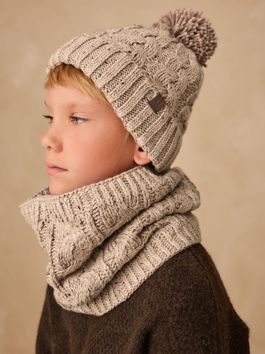 Neutral Cable Knit Snood (1-16yrs) image 3