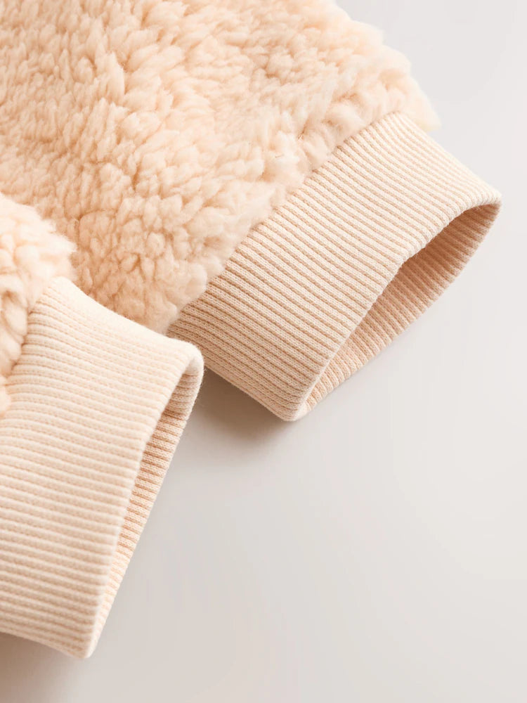 Neutral Bear Baby Heavy Fleece Sleepsuit