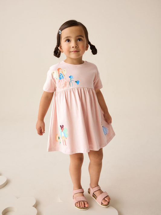 Fairy Pink Jersey Summer Dress (3mths-7yrs)
