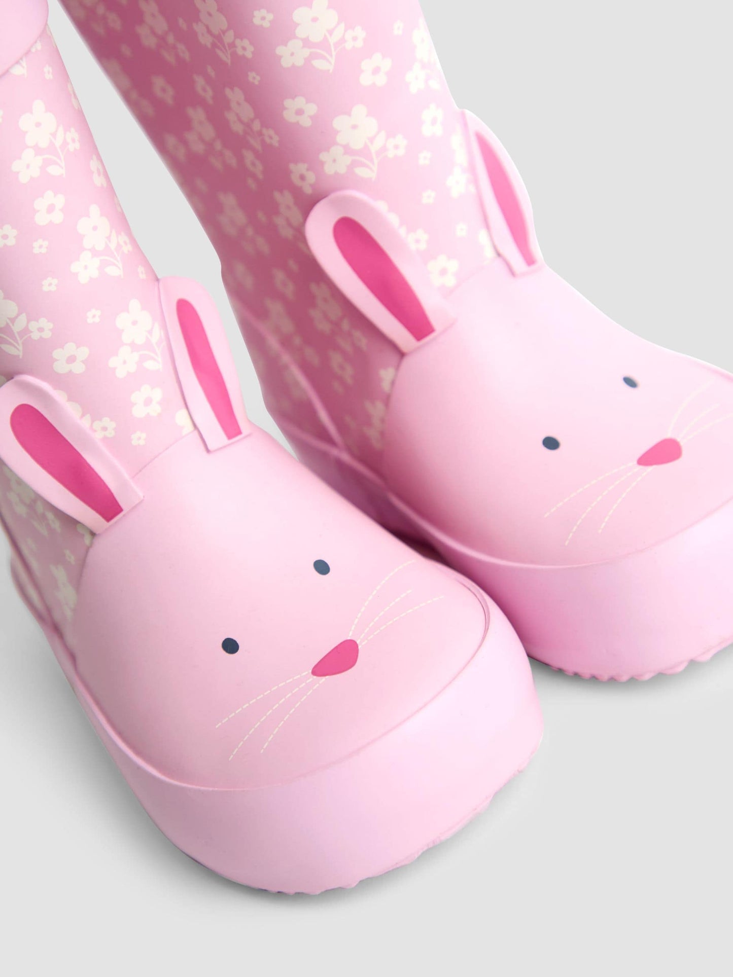 JoJo Maman Bébé Pink Bunny Floral Wellies image 7