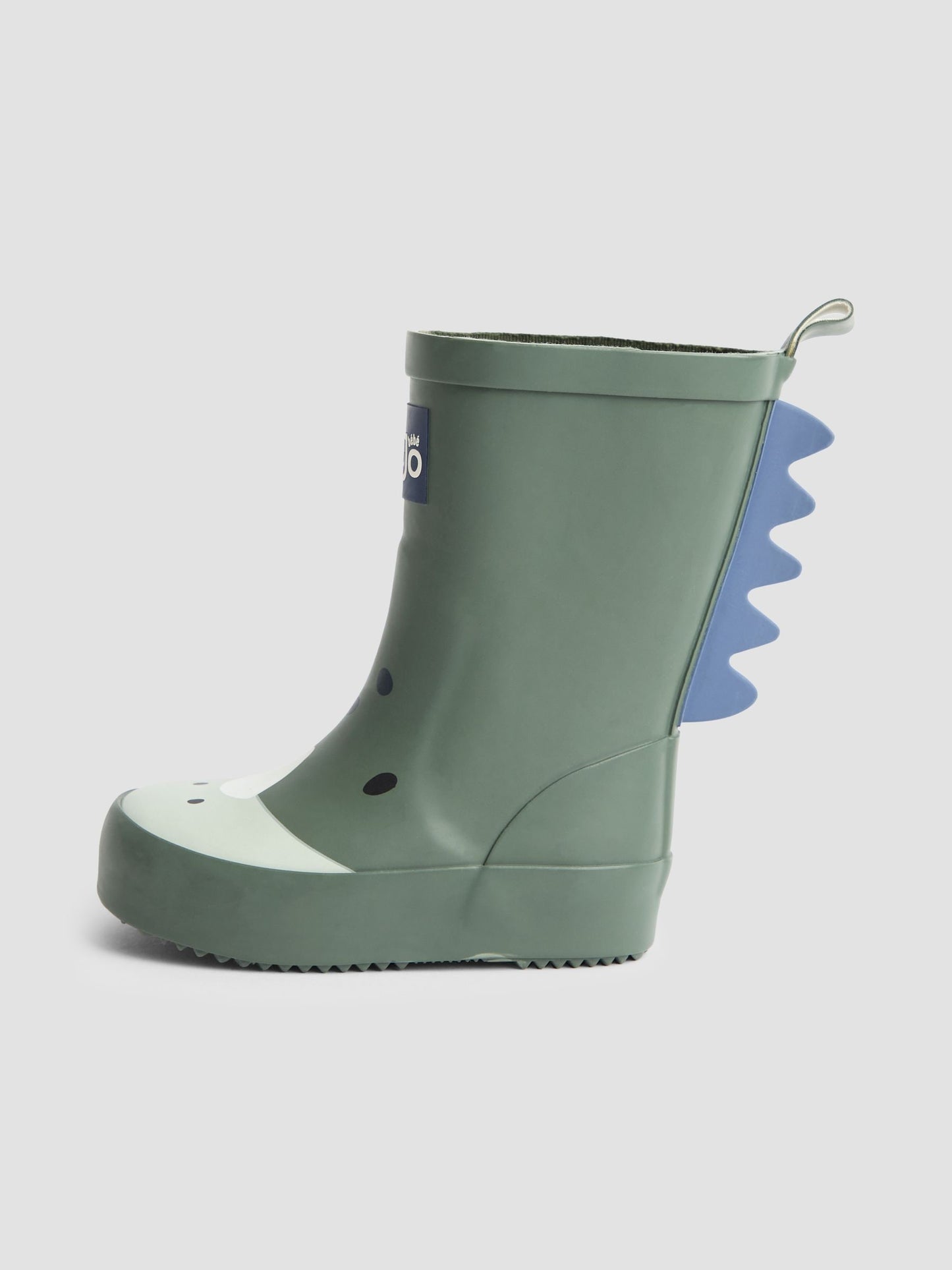 JoJo Maman Bébé Khaki Green Dino Character Wellies image 6