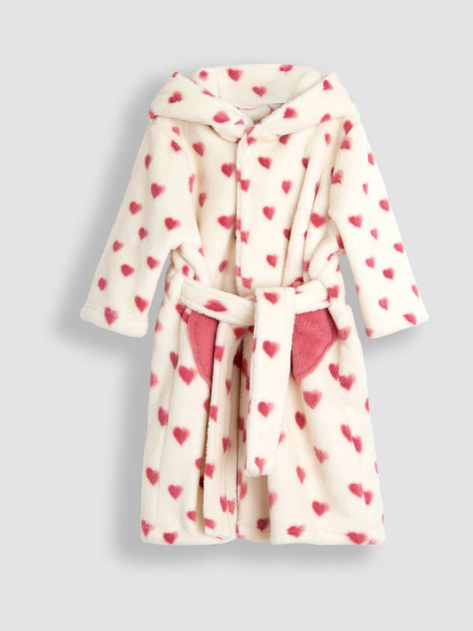 JoJo Maman Bébé Cream Heart Dressing Gown image 2