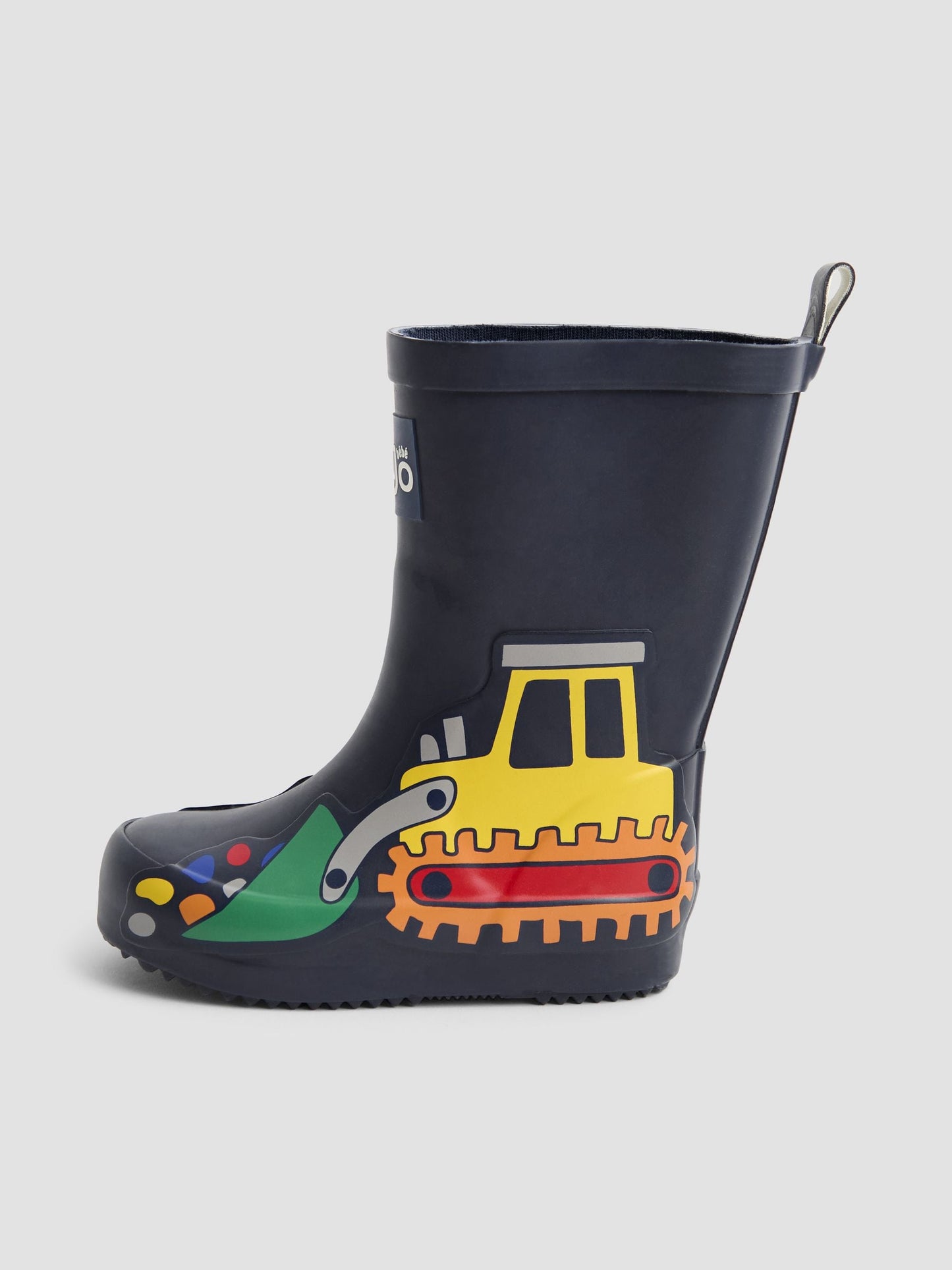 JoJo Maman Bébé Navy Digger Plain Wellies image 6