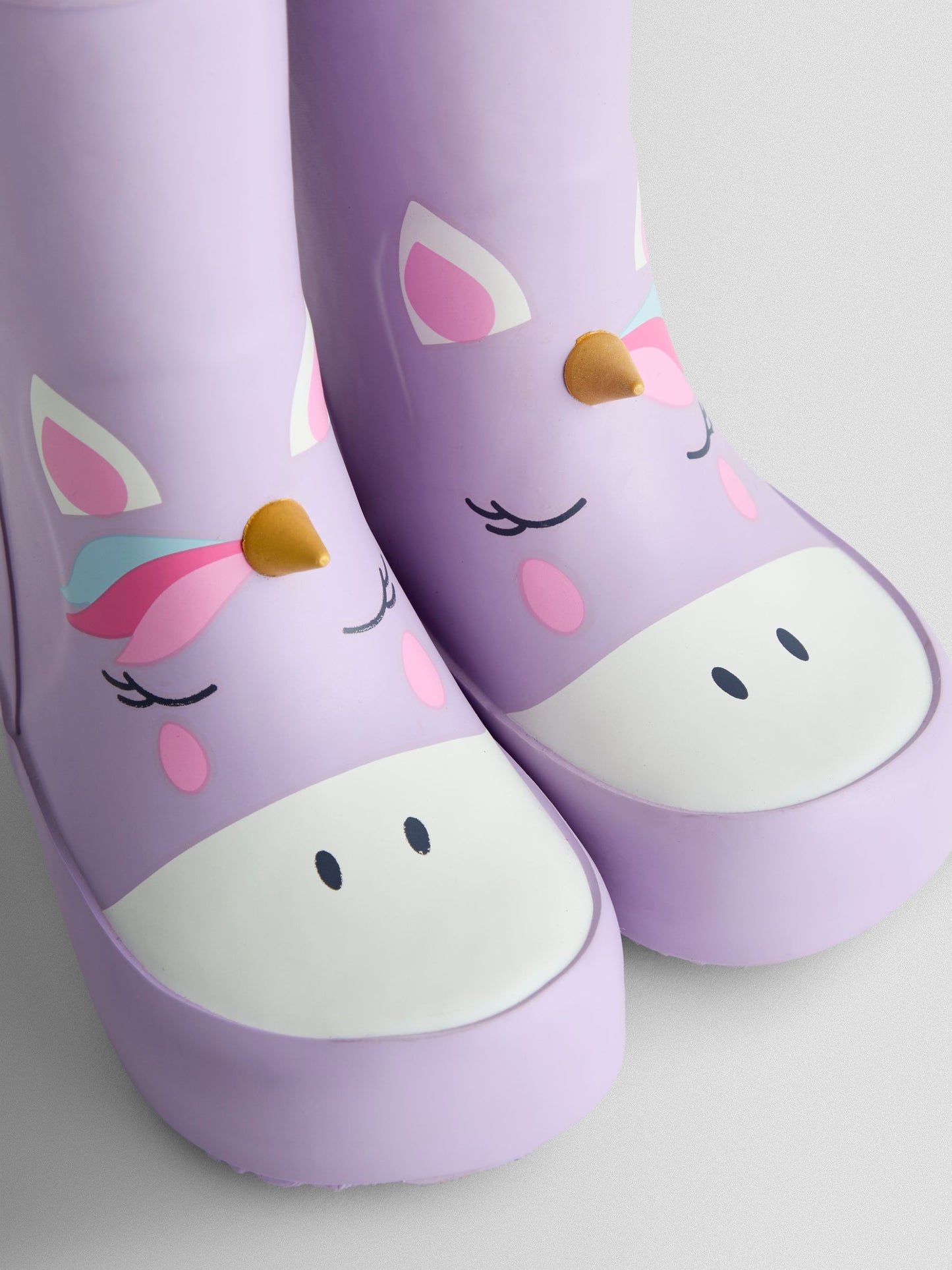 JoJo Maman Bébé Lilac Unicorn Print Short Wellies image 6