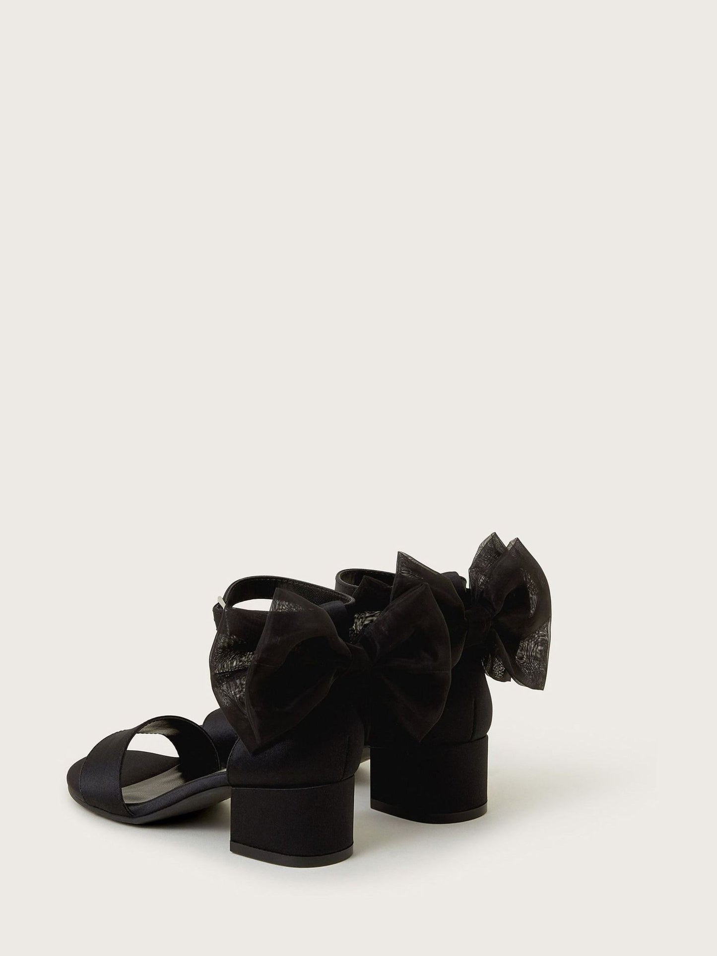 Monsoon Black Two Part Bow Heels image 3