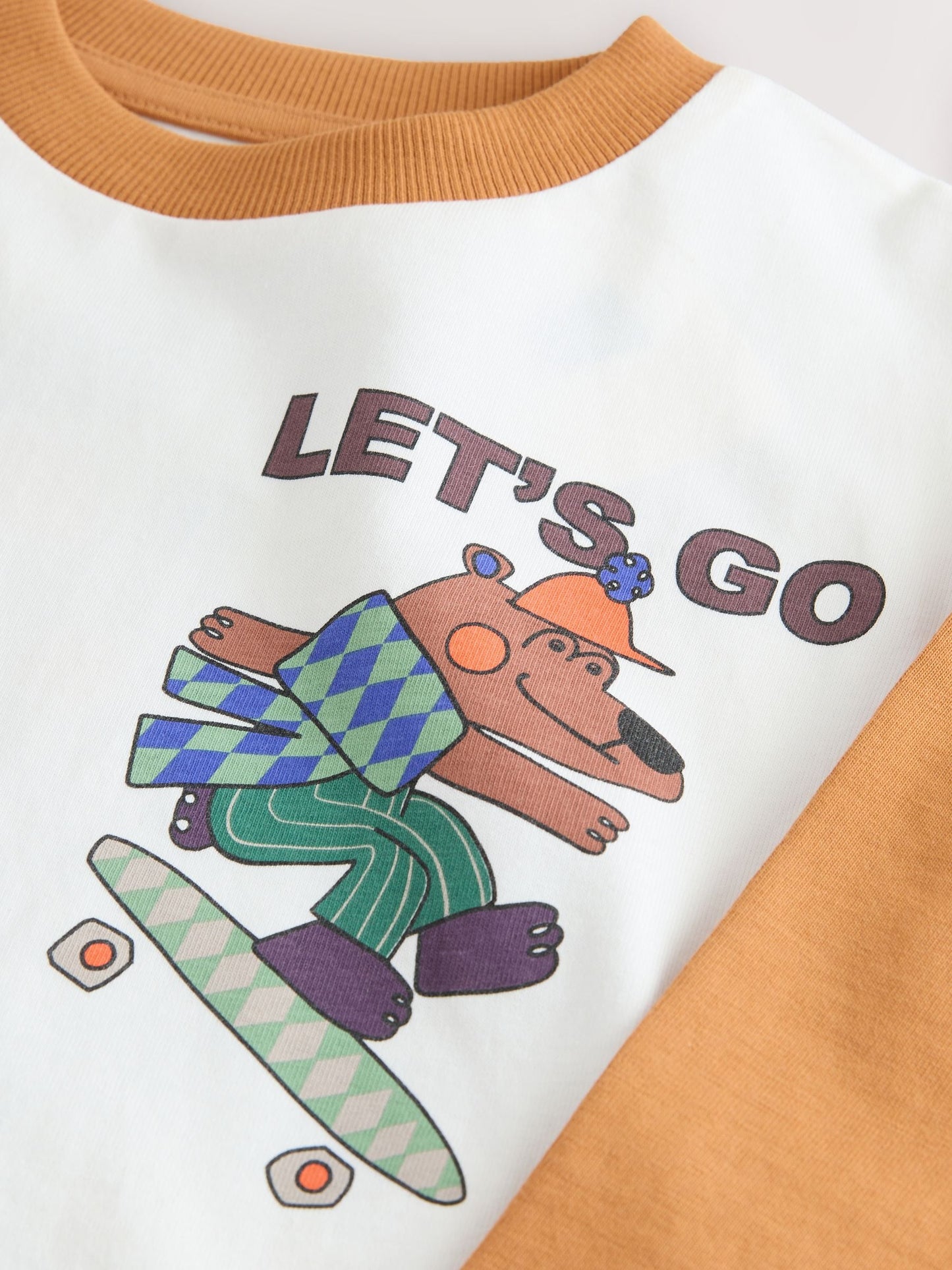 Dsiney Kidz - White Skate Bear Long Sleeve Back Print T-Shirt (3mths-7yrs) image 5