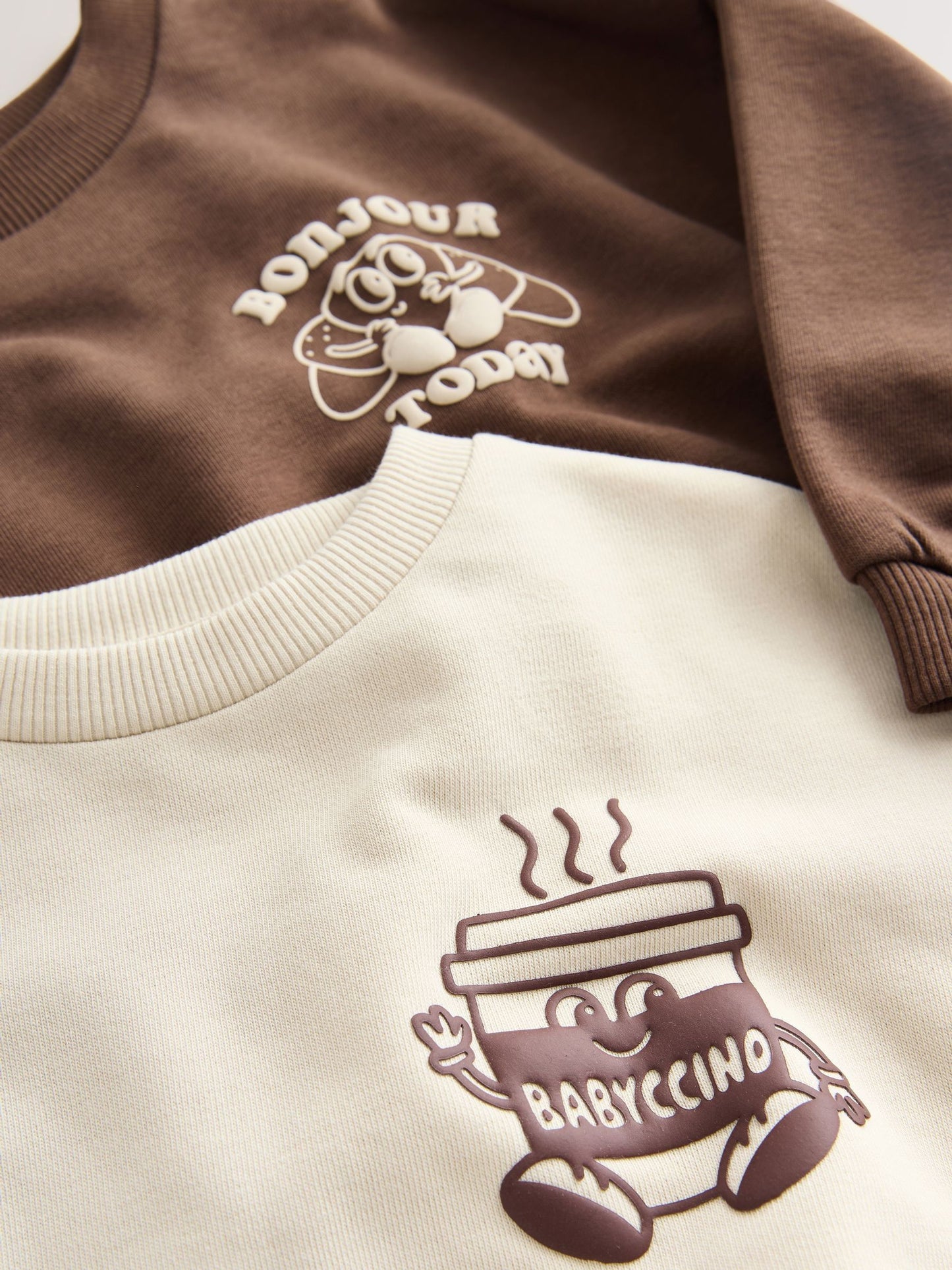 Dsiney Kidz - Brown/Cream Babyccino Long Sleeve Tops & Leggings Set 2 Pack (3mths-7yrs) image 9