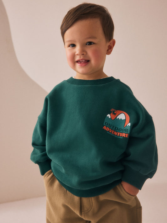 Green Sweatshirt and Utility Joggers Set (3mths-7yrs) image 2