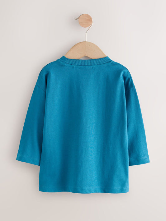 Blue Mickey Mouse Long Sleeve T-Shirt (3mths-8yrs) image 3