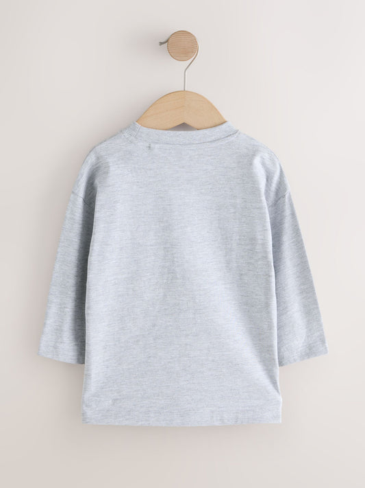 Grey Mickey Mouse Long Sleeve T-Shirt (3mths-8yrs) image 3