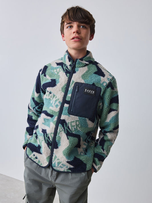 Dsiney Kidz - Baker by Ted Baker Green Borg Camo Fleece image 2