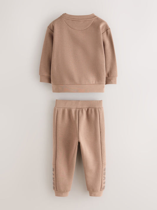 Baker by Ted Baker Stone Quilted Sweatshirt and Joggers Set image 3