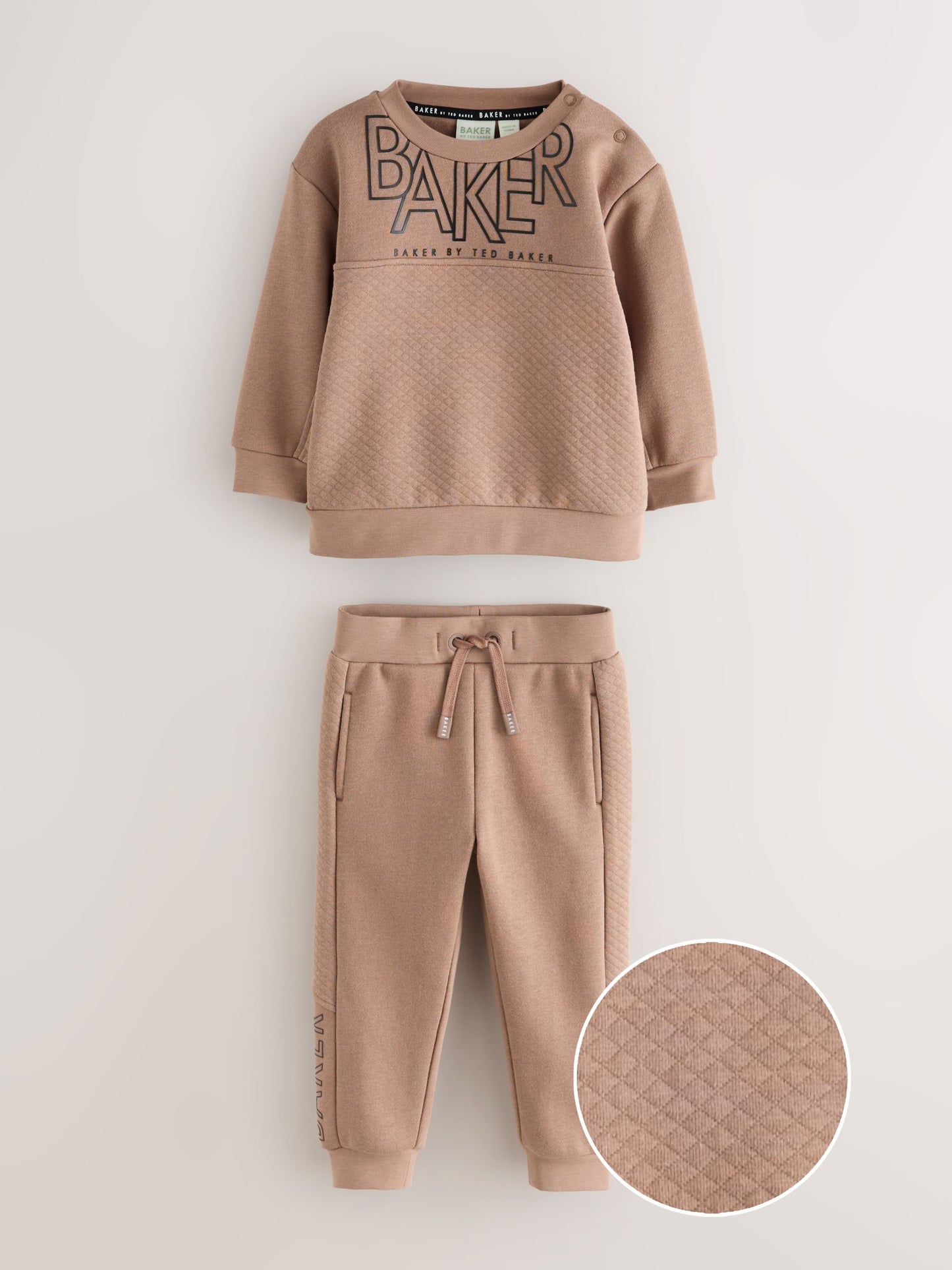 Baker by Ted Baker Stone Quilted Sweatshirt and Joggers Set image 9