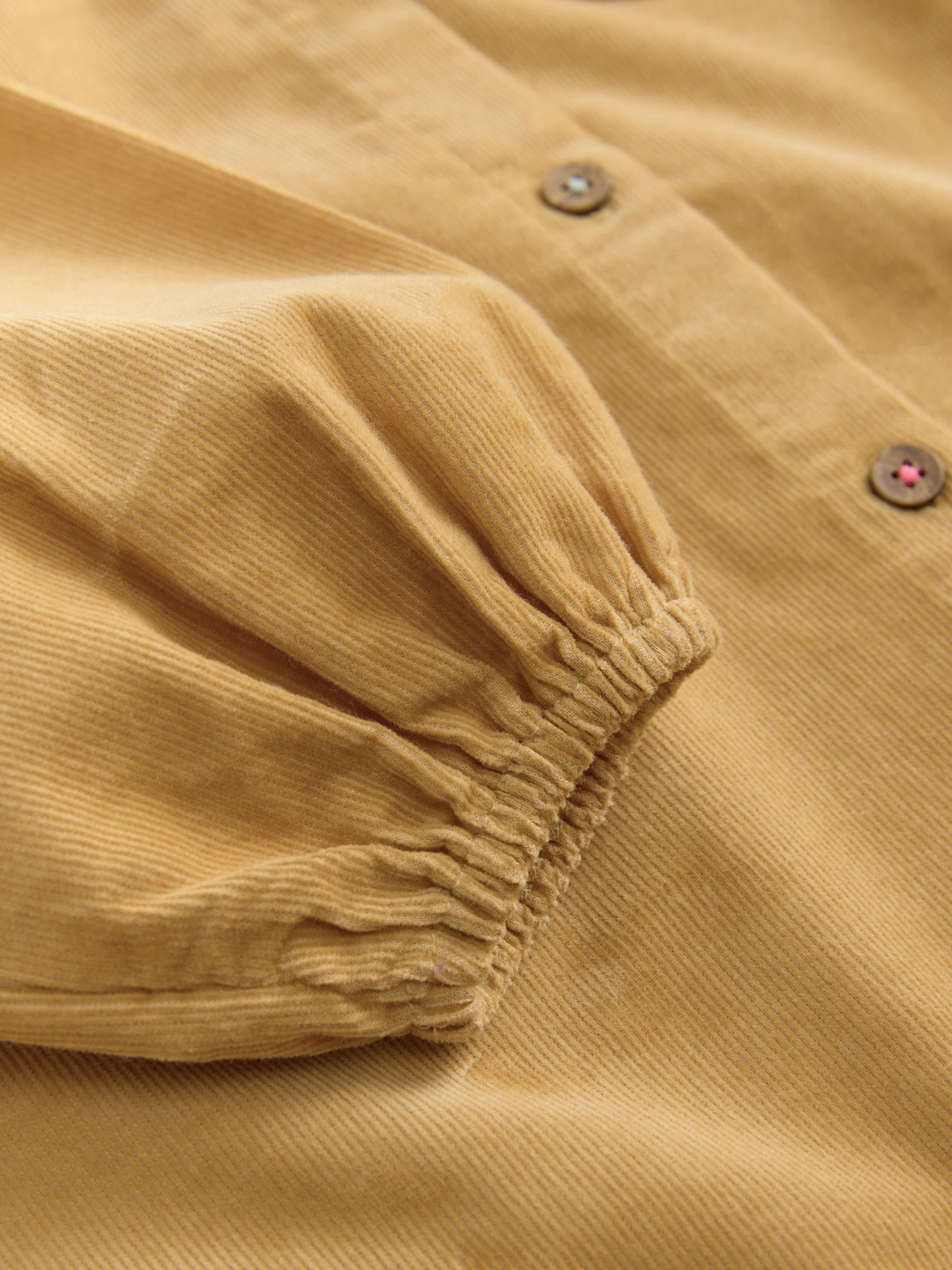 Ochre Yellow Bunny Cord Long Sleeve Dress (3mths-8yrs)