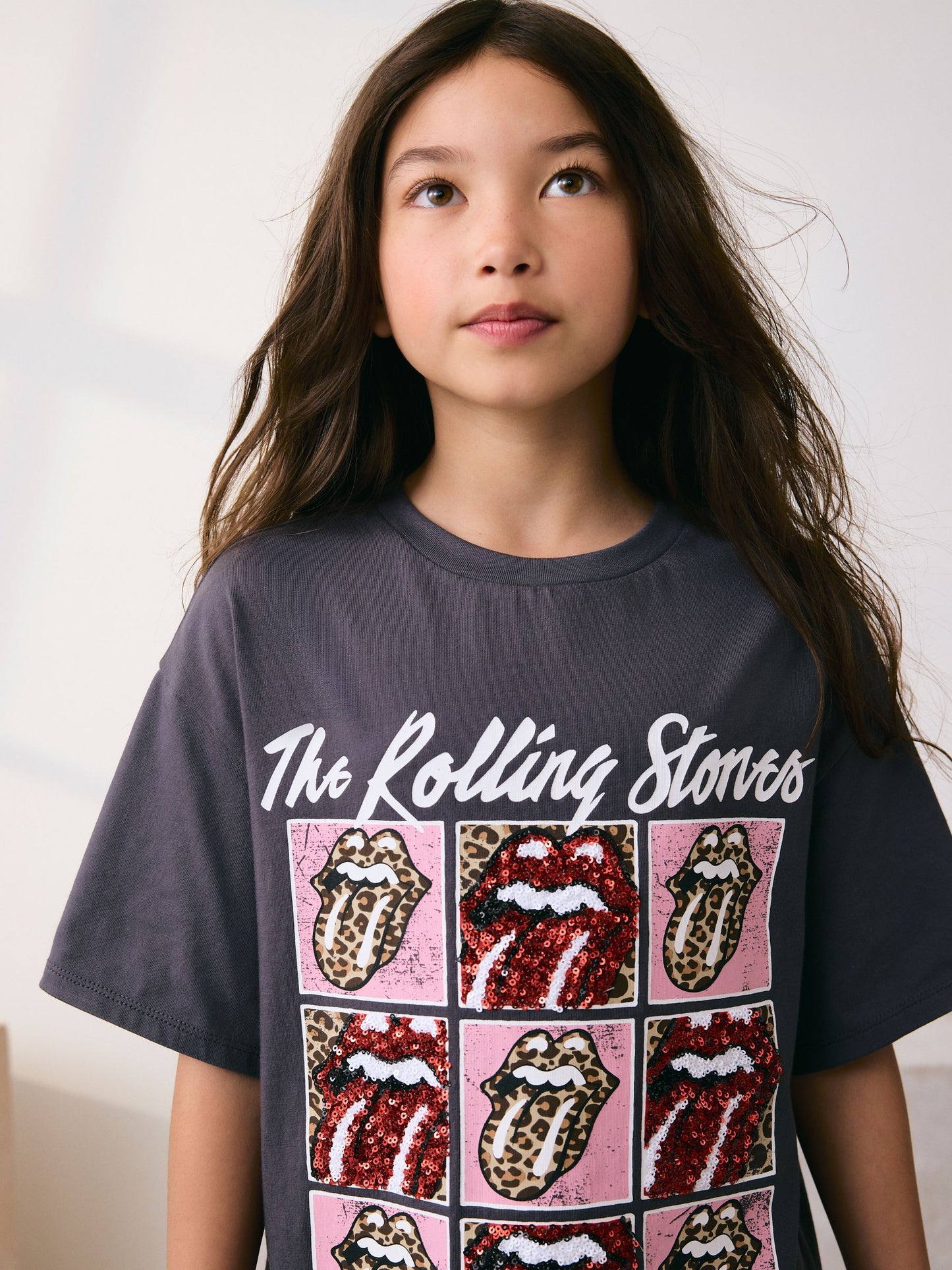 Dsiney Kidz - Charcoal Grey Sequin The Rolling Stones Band T-Shirt (3-16yrs) image 4