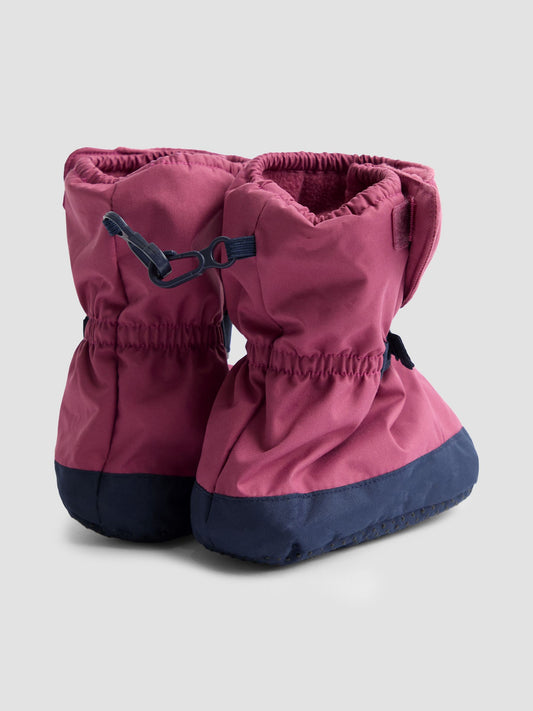 JoJo Maman Bébé Pink Fleece Lined Booties image 2