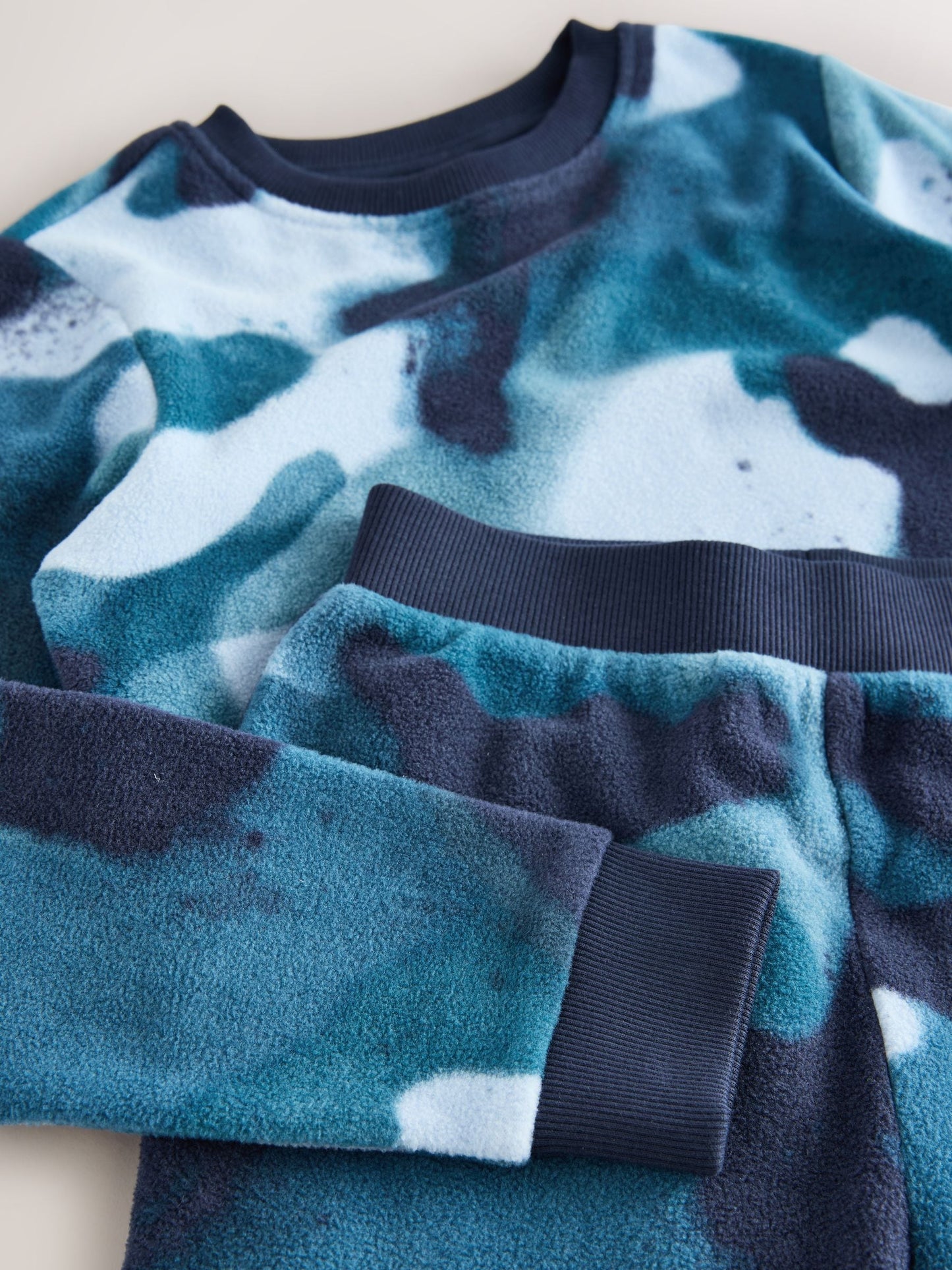 Blue Camo Spray Single Cosy Fleece Pyjamas (3-16yrs) image 6