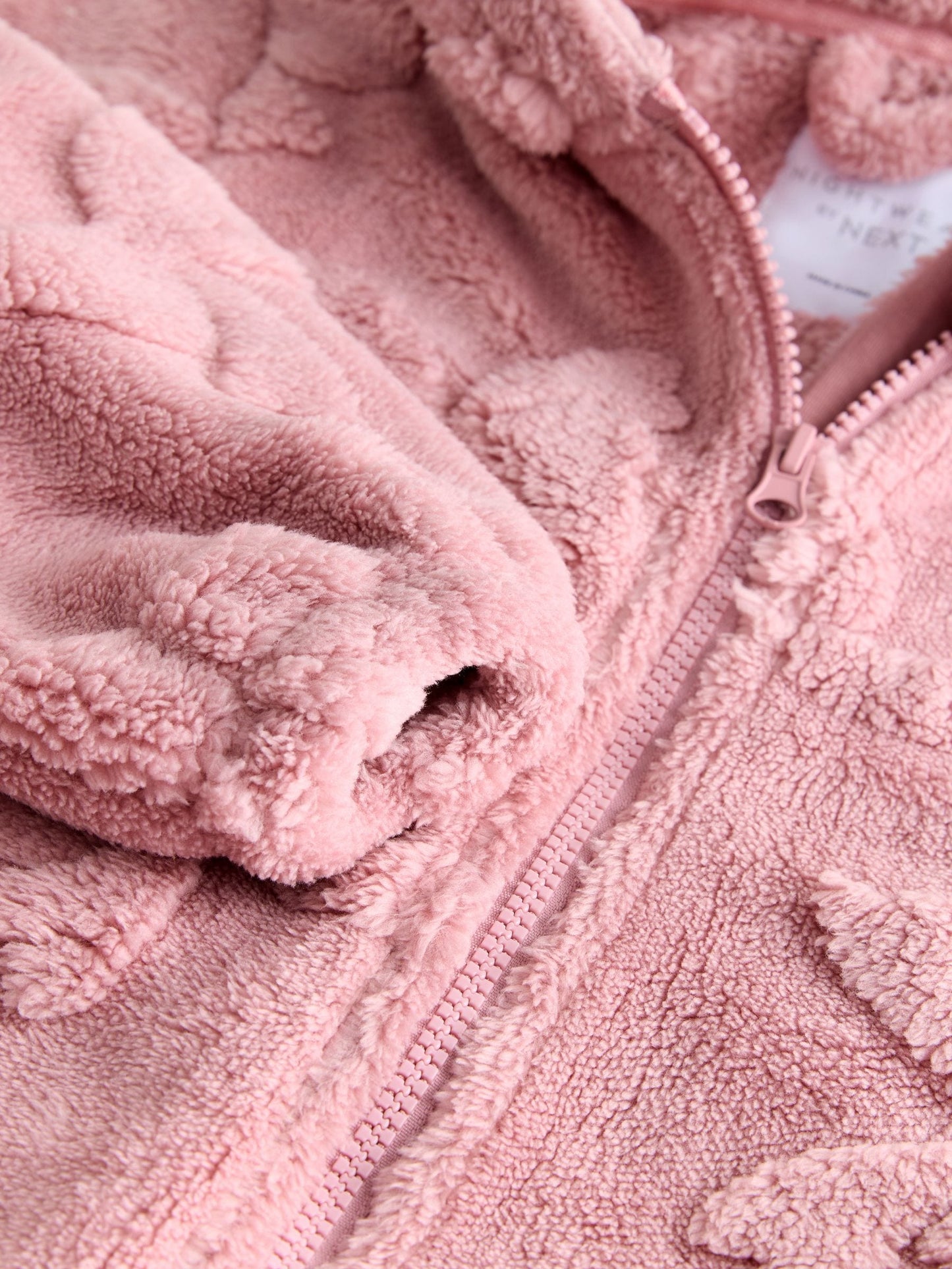 Pink Jacquard Bow Fleece All-in-One (1.5-16yrs)