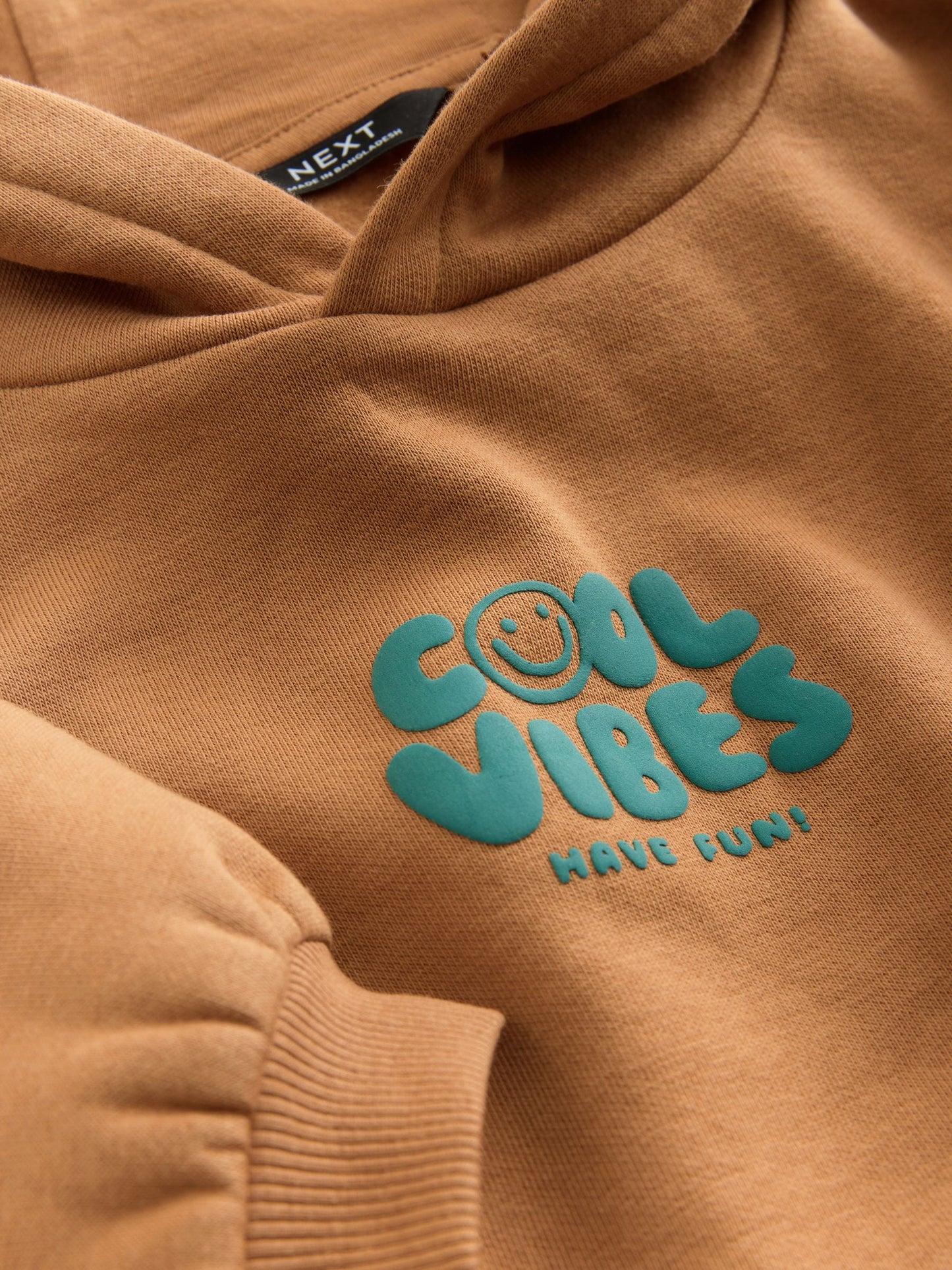 Rust Brown Cool Vibes Printed Hoodie and Joggers Set (3mths-7yrs) image 8