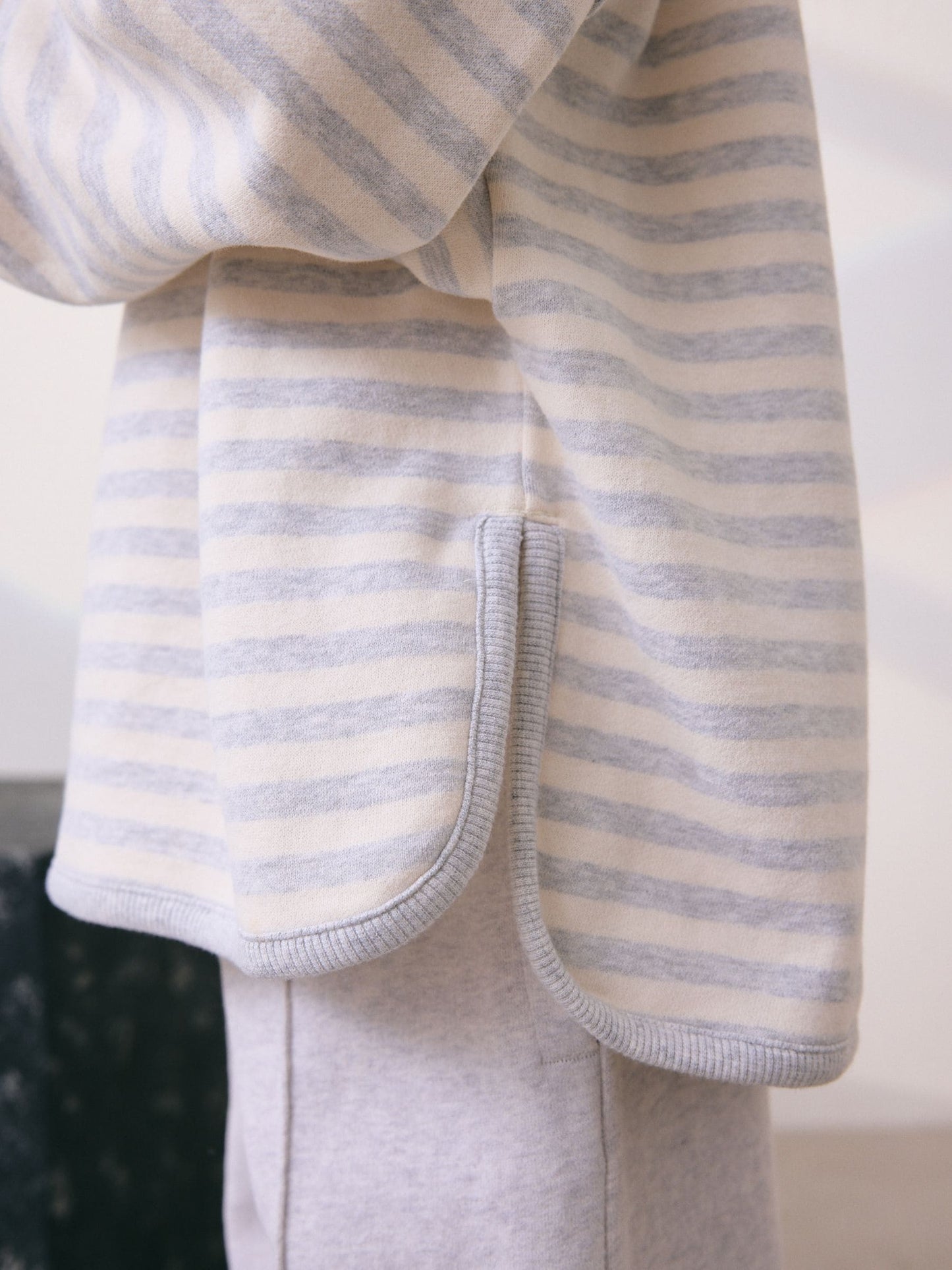 Grey/White Stripe Hoodie (3-16yrs)