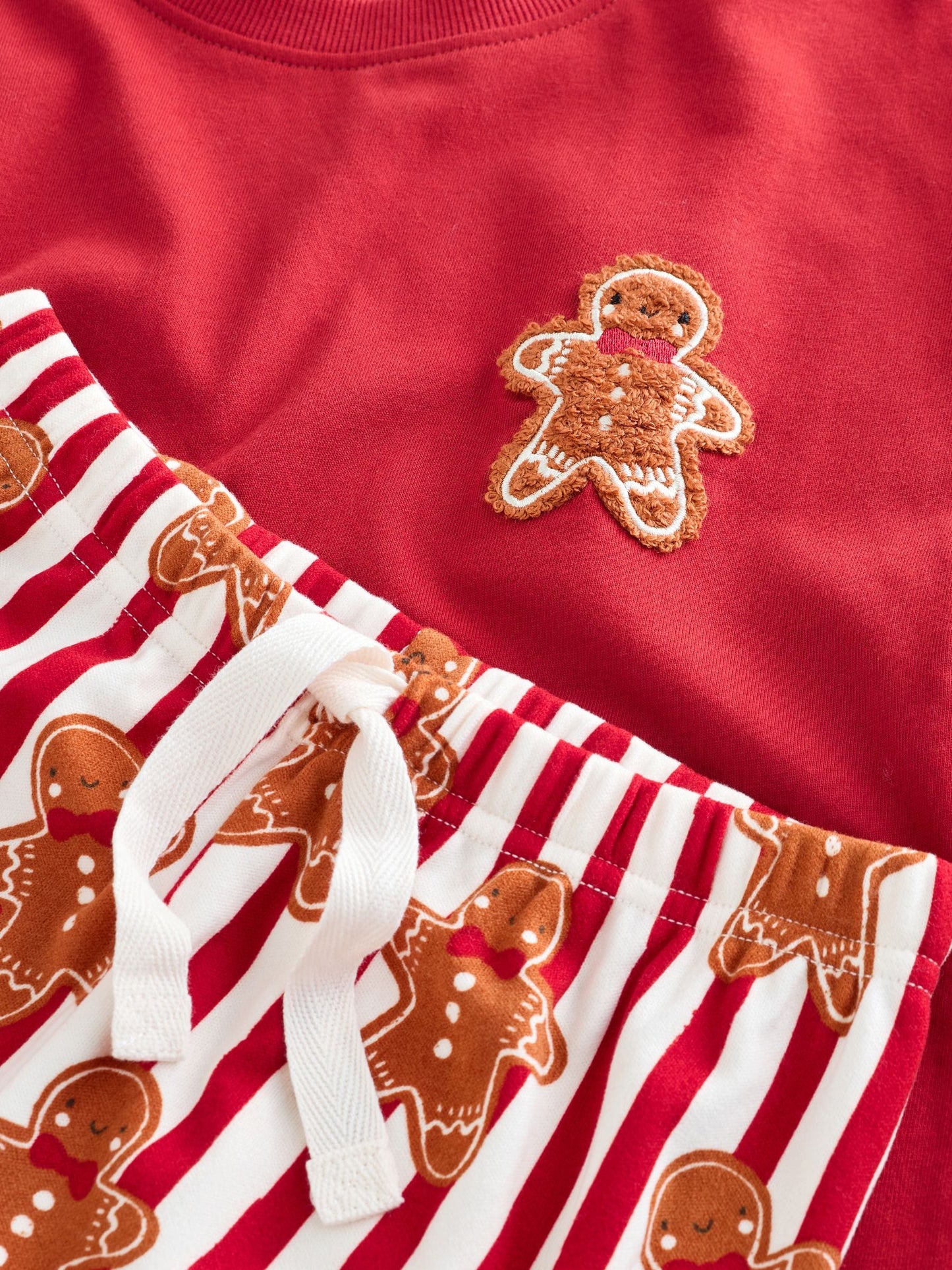 Red Gingerbread Man Matching Family Christmas Cosy Long sleeve Pyjamas (9mths-16yrs) image 8