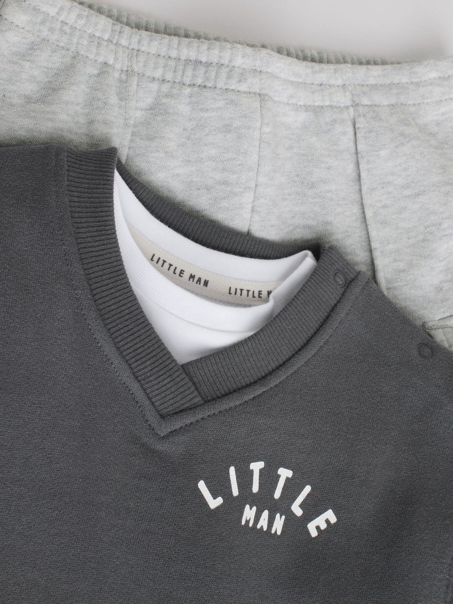 Grey Little Man Baby Gilet Top and Leggings Set (0mths-2yrs) image 7