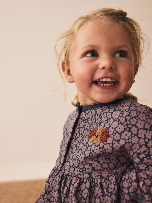 Dsiney Kidz - Charcoal Grey Dog Character Long Sleeve Peplum Flare Tops Set (3mths-7yrs) image 2