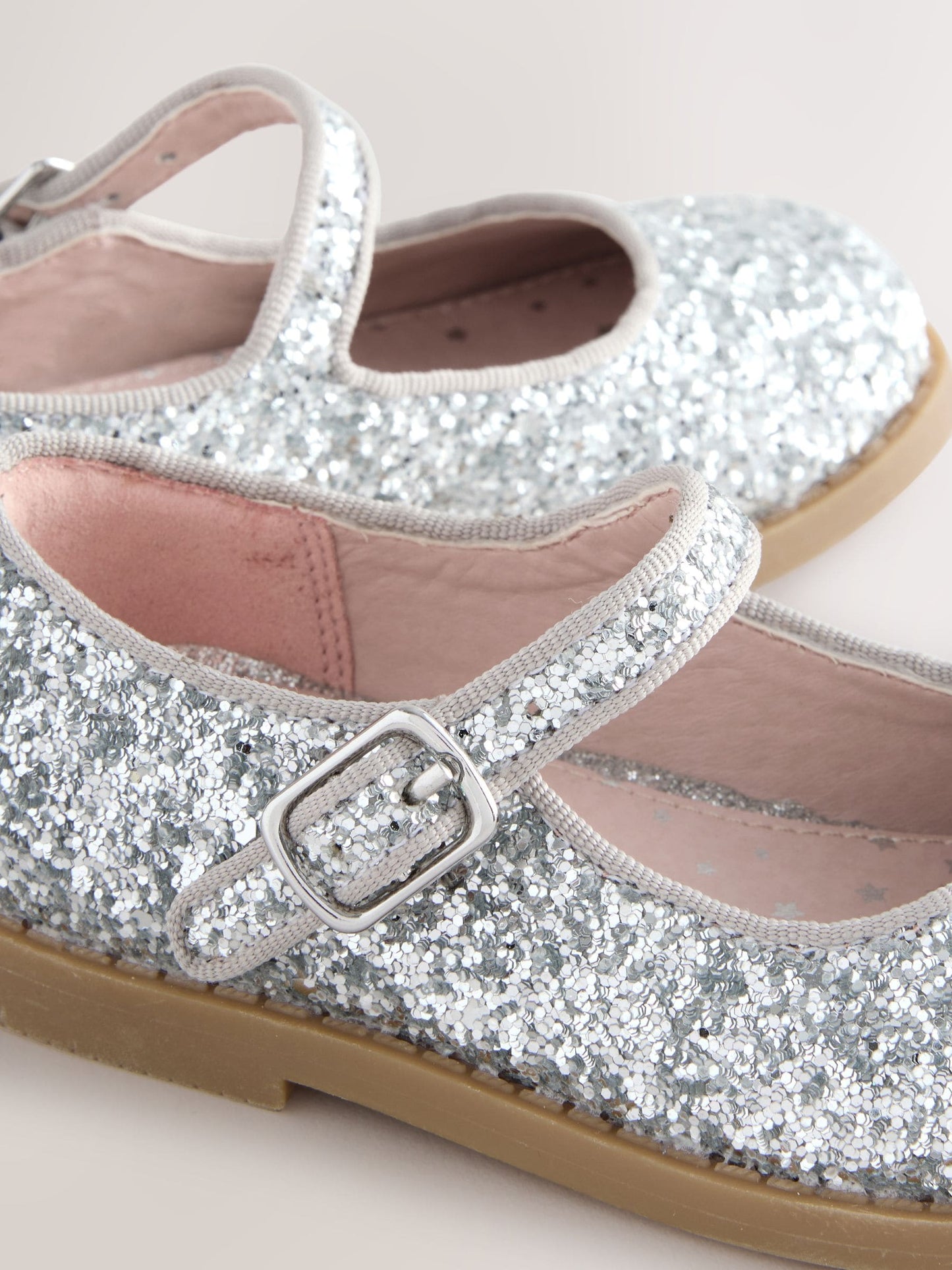 Silver Glitter Mary Jane Shoes image 5