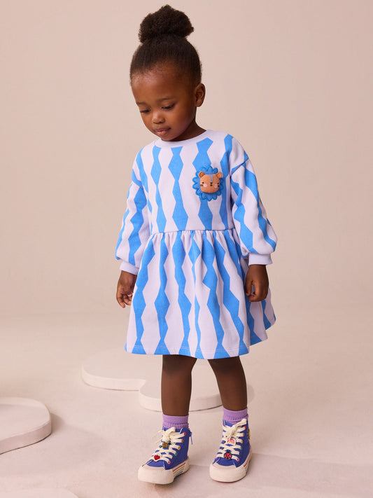 Blue Lion Sweat Dress (3mths-7yrs) image 2