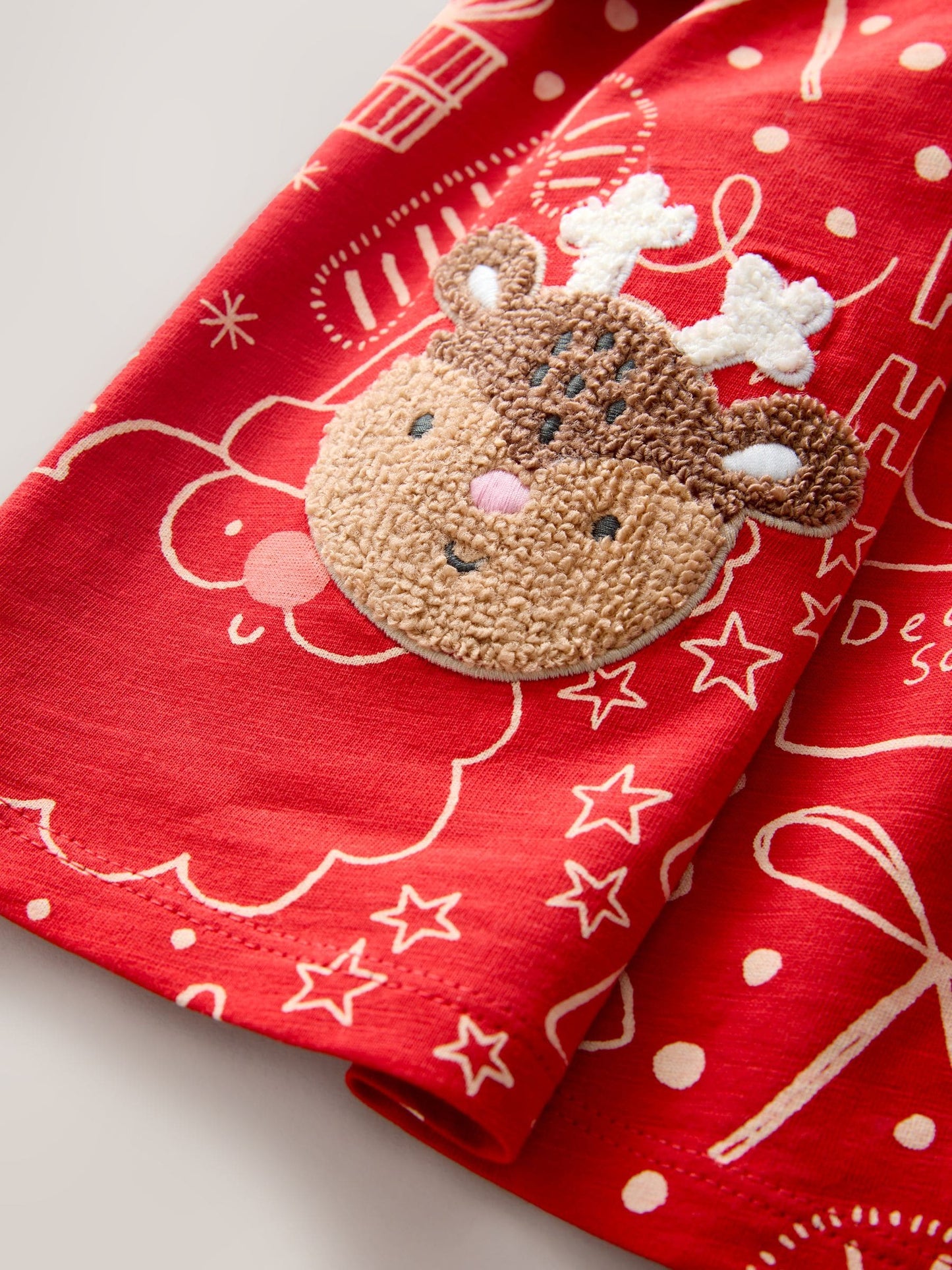 Red Long Sleeve Christmas Character Dress (3mths-7yrs)