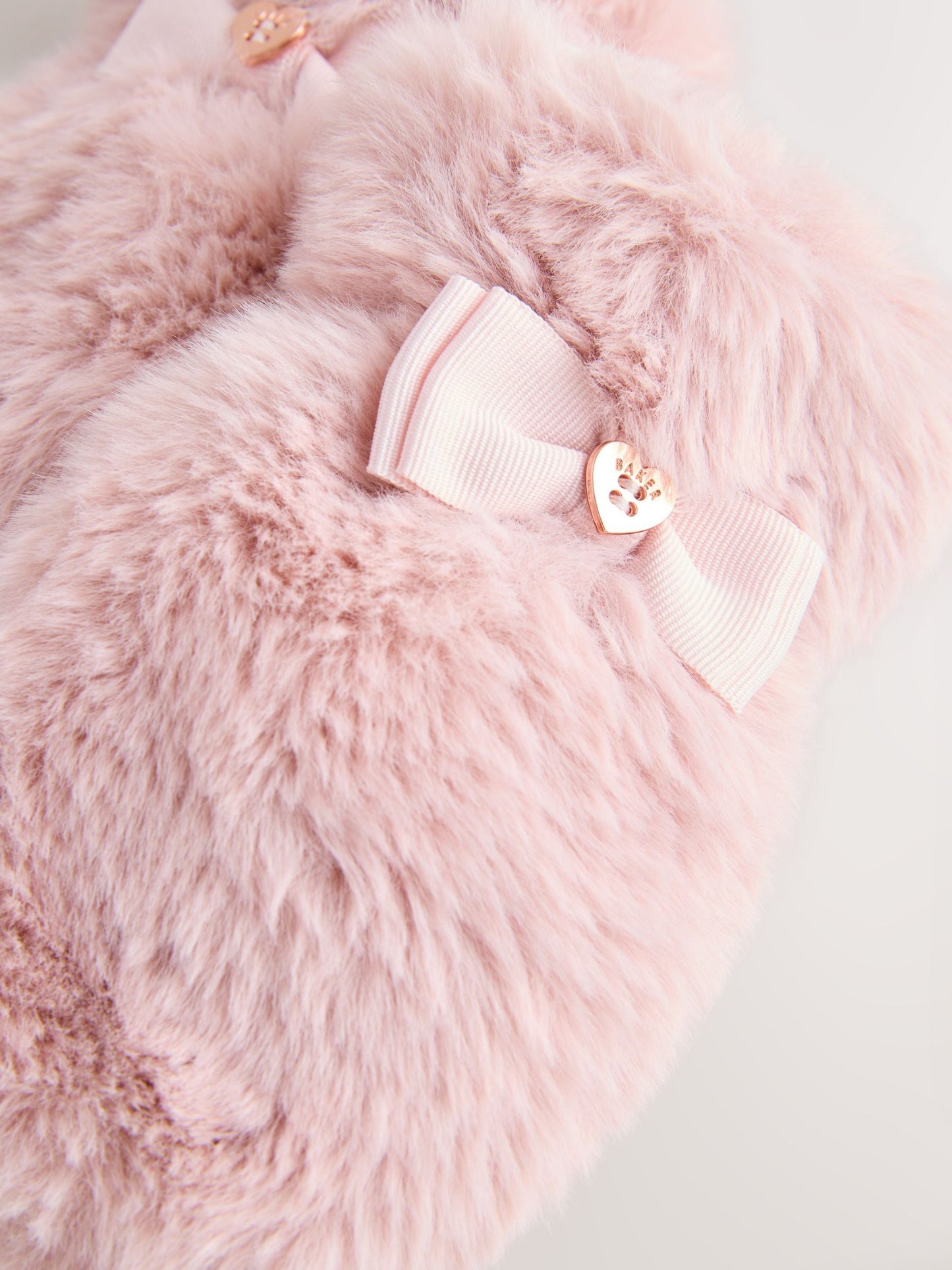 Baker by Ted Baker Bow Pink Faux Fur Trapper Hat image 4