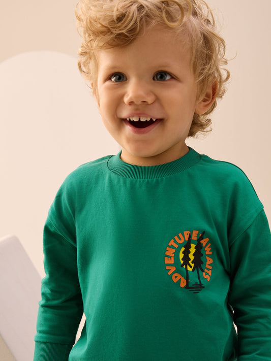 Green Scene Long Sleeve Back Print T-Shirt (3mths-7yrs) image 3