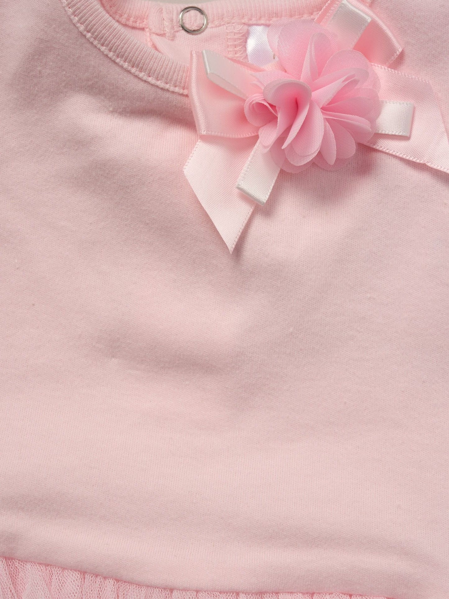 Rock-A-Bye Baby Boutique Pink Rose Ribbon Detail Bodysuit And Headband Outfit Set image 3