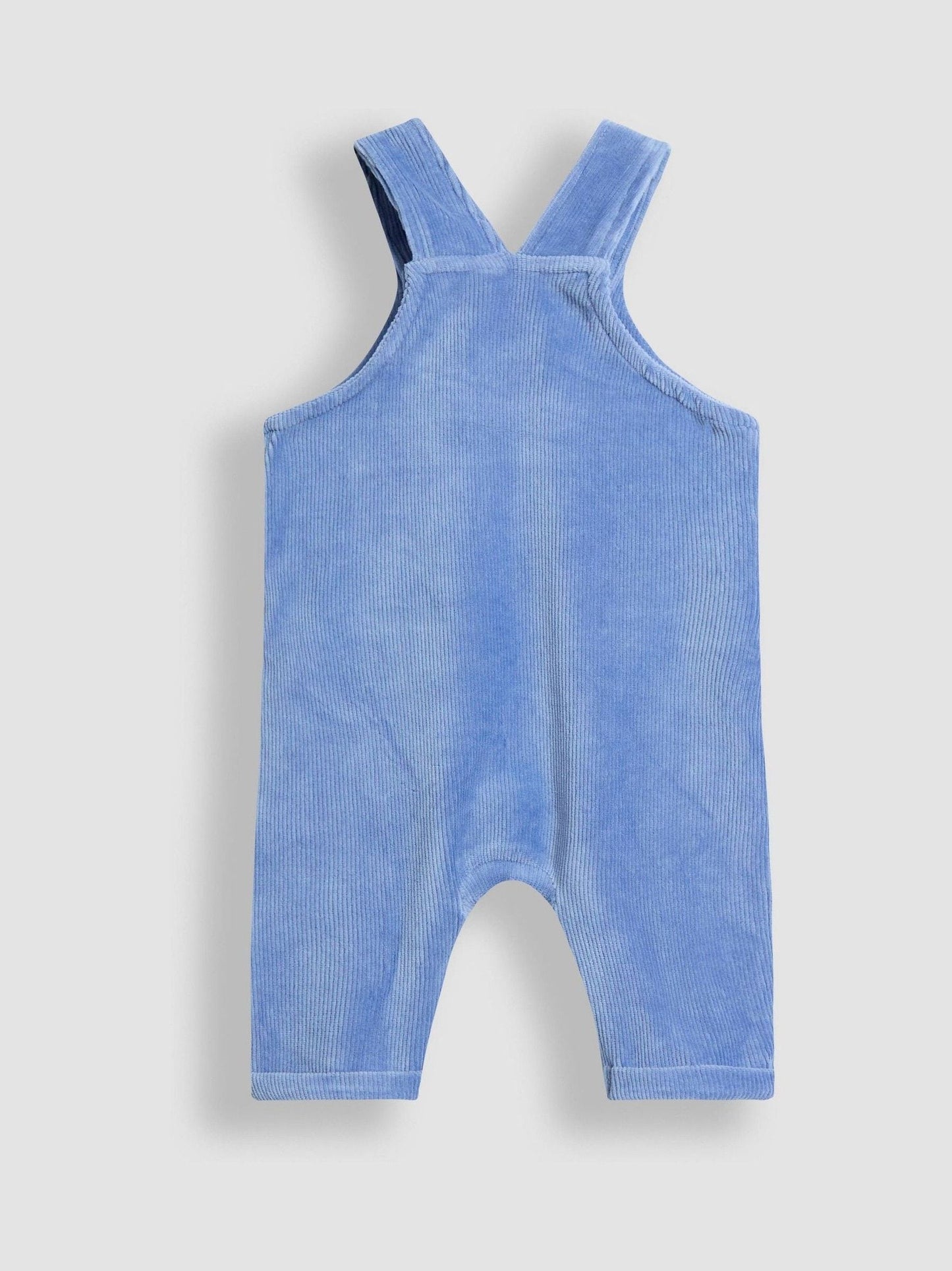 JoJo Maman Bébé Blue Giraffe Rib Velour Dungaree & Body Set image 5